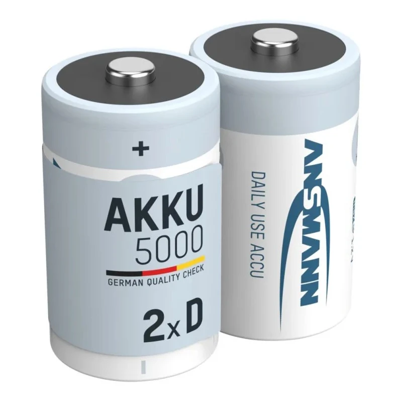 Ansmann NiMH Rechargeable D Battery 1.2V 5Ah 32.8mm Diameter IEC Standard Terminal 5030922