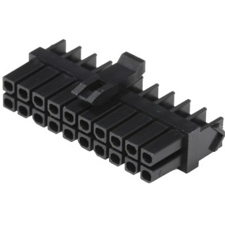 Molex Micro-Fit Male Connector Housing 3 mm Pitch 20 Way 2 Row Straight 172952-2001