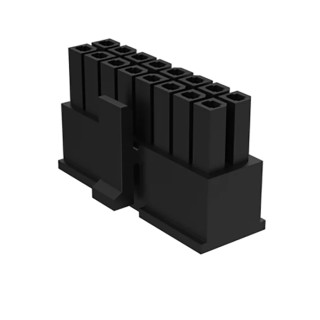 Amphenol Communications Solutions Minitek Pwr Male Connector Housing, 3 mm Pitch, 4 Way, 2 Row Straight 10127716-04LF