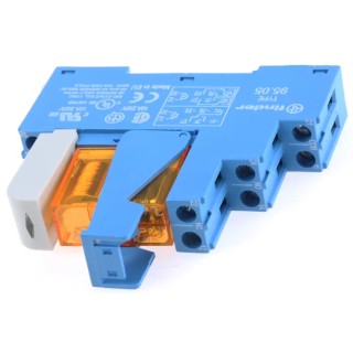 Finder 48 Series Interface Relay, DIN Rail Mount, 24V AC Coil Voltage, DPDT Contact Configuration, 8A 48.52.8.024.0060SPA
