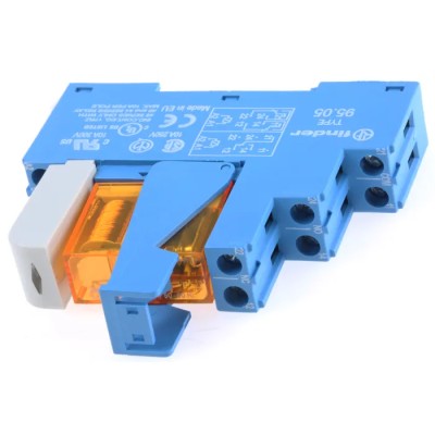 Finder 48 Series Interface Relay, DIN Rail Mount, 24V AC Coil Voltage, DPDT Contact Configuration, 8A 48.52.8.024.0060SPA