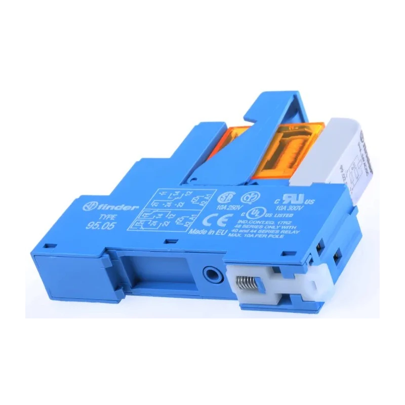 Finder 48 Series Interface Relay, DIN Rail Mount, 24V AC Coil Voltage, DPDT Contact Configuration, 8A 48.52.8.024.0060SPA