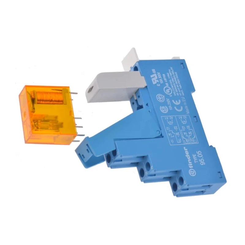 Finder 48 Series Interface Relay, DIN Rail Mount, 24V AC Coil Voltage, DPDT Contact Configuration, 8A 48.52.8.024.0060SPA