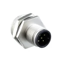 Amphenol Industrial Circular Connector Panel Mount Plug Male 5 Contacts M12 Connector IP68 IP69K 60V 4A M M12A-05PMMS-SH8002