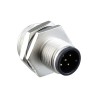 Amphenol Industrial Circular Connector Panel Mount Plug Male 5 Contacts M12 Connector IP68 IP69K 60V 4A M M12A-05PMMS-SH8002