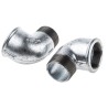 Georg Fischer Galvanised Malleable Iron Fitting 90° Elbow Male 2 in to Female 2 in 770092209