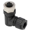 Amphenol Industrial Circular Connector Cable Mount Socket Female, M12 Size, 12 Contacts, IP67, 30V, 1.5A, Gold Plated SR7001