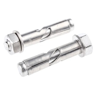 RS PRO Stainless Steel Sleeve Anchor Masonry Fixing 60mm Length 12mm Drill Diameter Model 622-2082