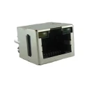 Amphenol Communications Solutions RJHSE Series RJ45 Connector Female Through Hole Shielded Vertical 1 Port 8 Way RJHSE3381