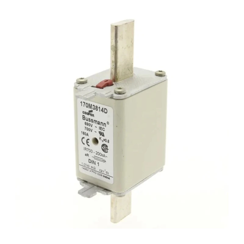 Eaton High Speed Blade Centred Tag Fuse 160A 690V AC aR Dual Indication Fast Acting Bussmann Series 170M3814D