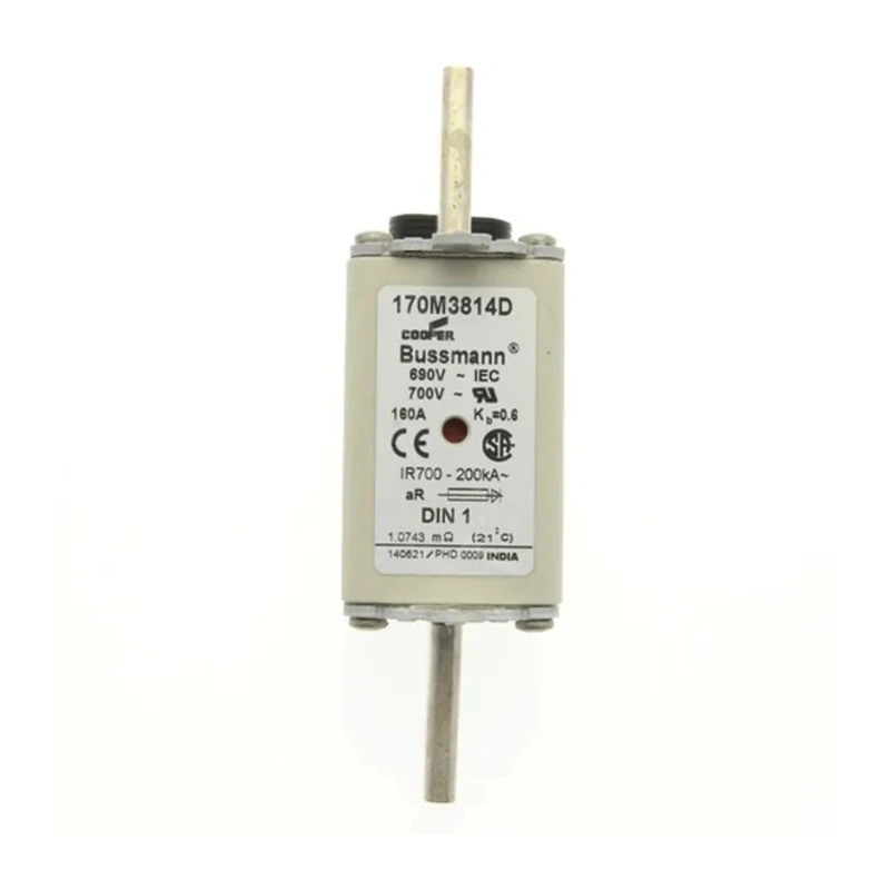 Eaton High Speed Blade Centred Tag Fuse 160A 690V AC aR Dual Indication Fast Acting Bussmann Series 170M3814D