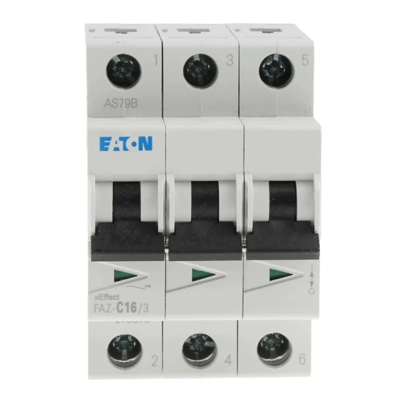 Siemens xEffect 3-Pole Miniature Circuit Breaker 16A Type C 400V AC 10kA Breaking Capacity 278873 FAZ-C16/3