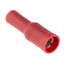 RS PRO Insulated Red Crimp Bullet Connector 22 AWG to 16 AWG, 4 mm Bullet Diameter Female 624-1241