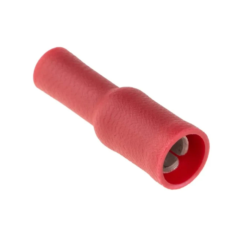 RS PRO Insulated Red Crimp Bullet Connector 22 AWG to 16 AWG, 4 mm Bullet Diameter Female 624-1241