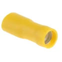 RS PRO Yellow Insulated Female Spade Connector Crimp 6.35 x 0.8 mm Tab Size 12 AWG to 10 AWG 624-1190