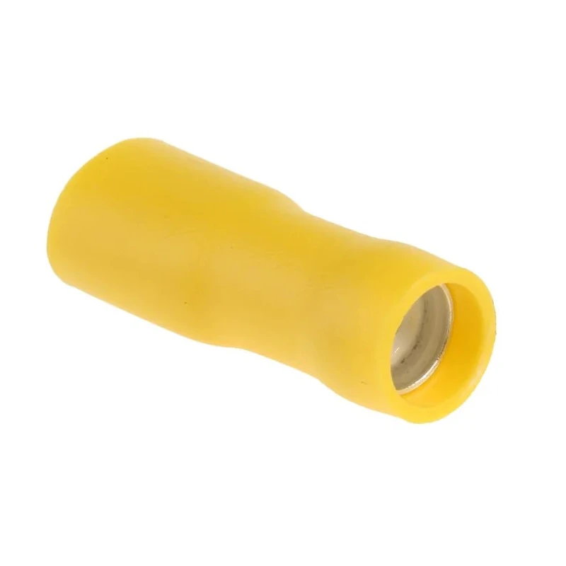 RS PRO Yellow Insulated Female Spade Connector Crimp 6.35 x 0.8 mm Tab Size 12 AWG to 10 AWG 624-1190
