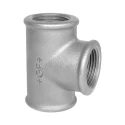 Georg Fischer Galvanised Malleable Iron Fitting Tee Female G 2 in to Female BSPP 2 in to Female BSPP 1 in 770130285