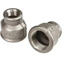 Georg Fischer Black Malleable Iron Fitting Reducer Female BSPP 1-1/2 in to Female BSPP 1 in 770240132