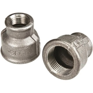 Georg Fischer Black Malleable Iron Fitting Reducer Female BSPP 1-1/2 in to Female BSPP 1 in 770240132