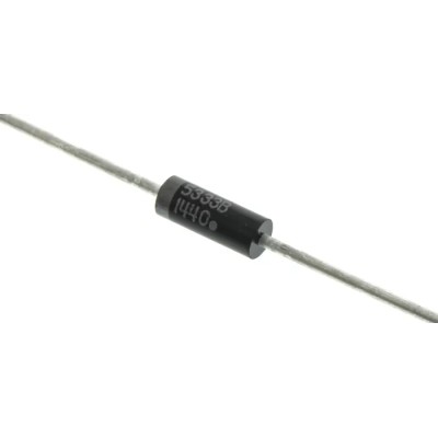 onsemi Zener Diode 3.3 V 5 W Through Hole 2-Pin DO-15 1N5333BRLG