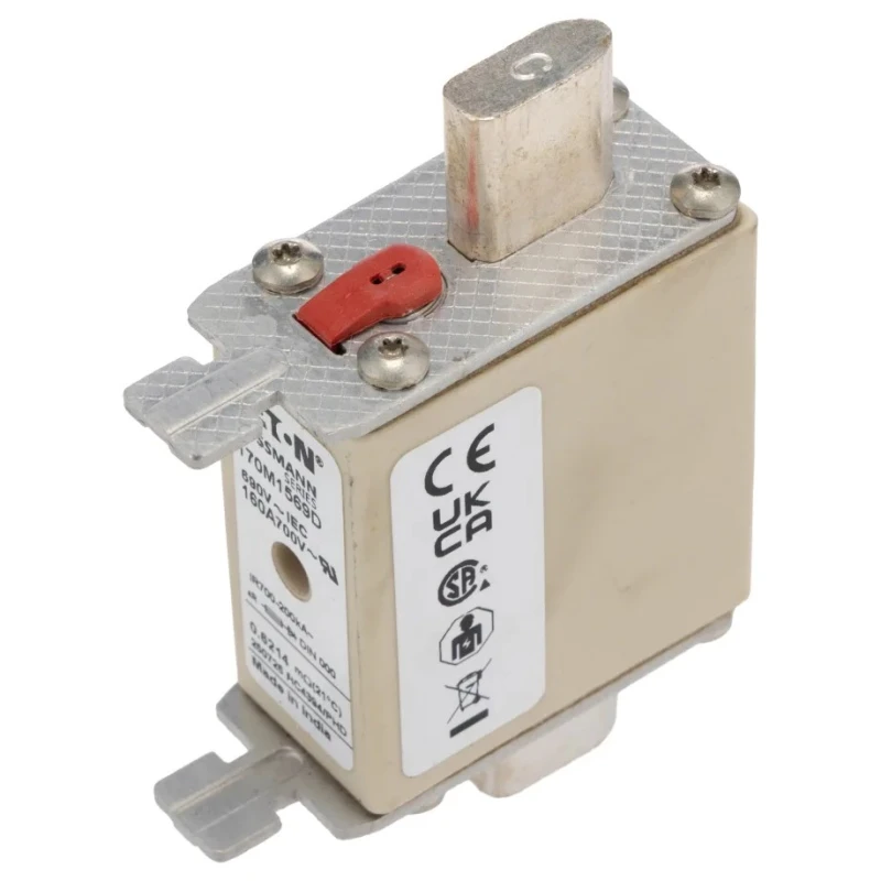 Eaton 160A Centred Tag Fuse NH000 690V AC, Blade Type, High Rupture Capacity, Dual Indication, Fast Acting NH000