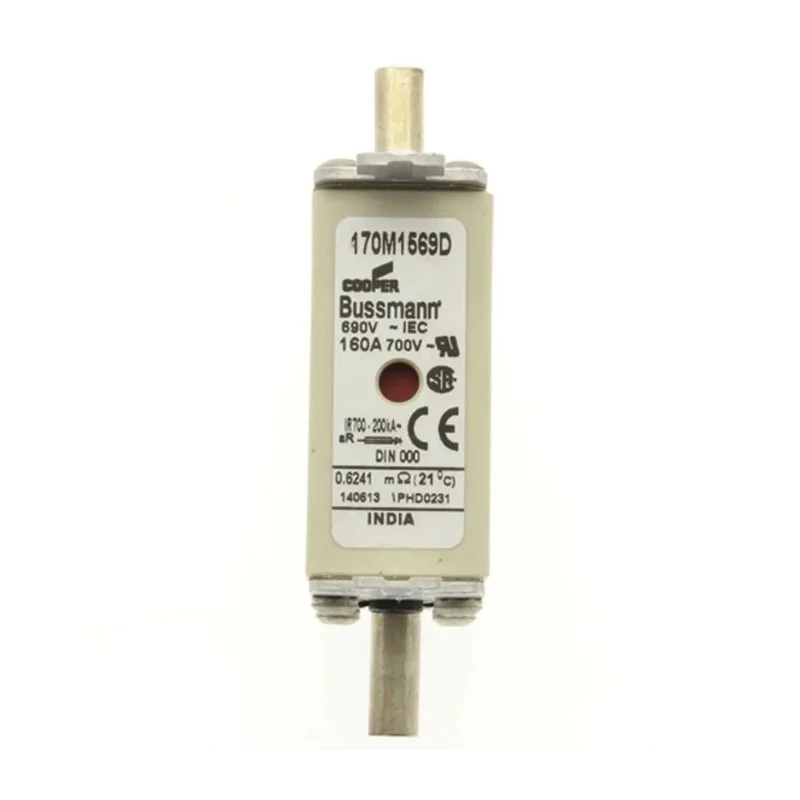 Eaton 160A Centred Tag Fuse NH000 690V AC, Blade Type, High Rupture Capacity, Dual Indication, Fast Acting NH000