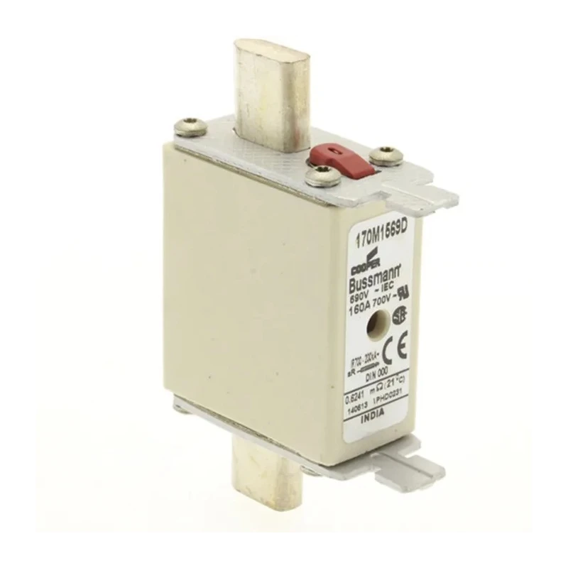Eaton 160A Centred Tag Fuse NH000 690V AC, Blade Type, High Rupture Capacity, Dual Indication, Fast Acting NH000