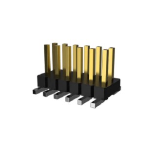 Amphenol Communications Solutions Minitek127 Series Straight Surface Pin Header, 4 Contacts, 1.27 mm Pitch, 2 Row Minitek127