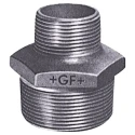 Georg Fischer Galvanised Malleable Iron Fitting Hexagon Nipple Reducer Male BSPT 3/4In to Male British Standard 770245221