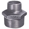 Georg Fischer Galvanised Malleable Iron Fitting Nipple Male BSPT 2 in to Male British Standard Parallel 770245233