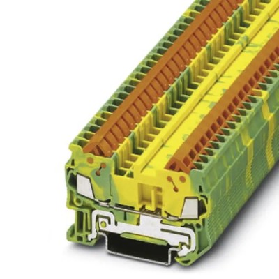 Phoenix Contact Earth Terminal Block Green Yellow 0.25mm² to 1.5 mm² Quick Connect 1-Level 800V 3205035
