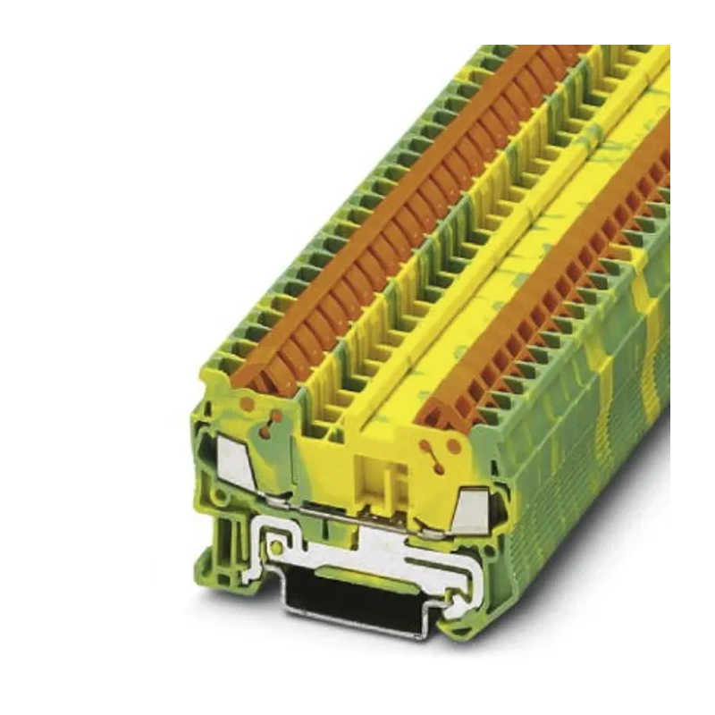 Phoenix Contact Earth Terminal Block Green Yellow 0.25mm² to 1.5 mm² Quick Connect 1-Level 800V 3205035