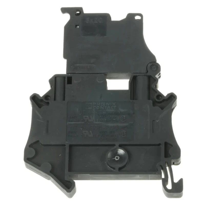 Phoenix Contact UT Series Fuse Modular Terminal Block Black, 0.14mm² to 4 mm² Cable, 1-Level Fused, Screw 3046090
