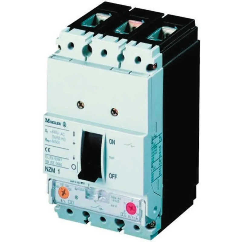 Eaton xEnergy Molded Case Circuit Breaker 1-Pole 63A Rated AC 690V Rated DC 500V Thermal Magnetic Tripping 265720 NZMN1-M63