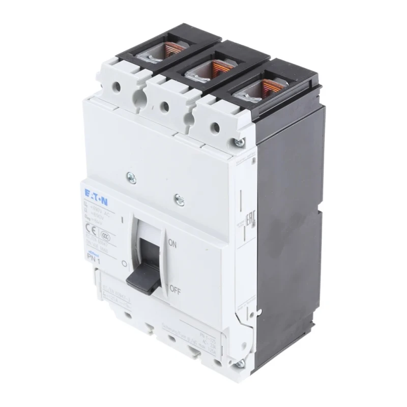 Eaton PN1 Molded Case Circuit Breaker 1-Pole 125A 690V AC Thermal Magnetic Lever Reset 259142 PN1-125