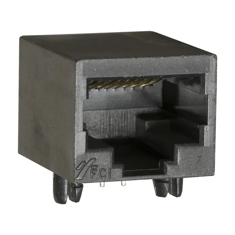 Amphenol Communications Solutions 54602 Series RJ45 Connector Female, Through Hole, Cat5, Cat3 Unshielded Right 54602-908LF