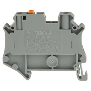 Phoenix Contact Knife Disconnect Terminal Block UT 4-MT Series Grey 0.14mm² to 6 mm², 1-Level, Screw 3046139