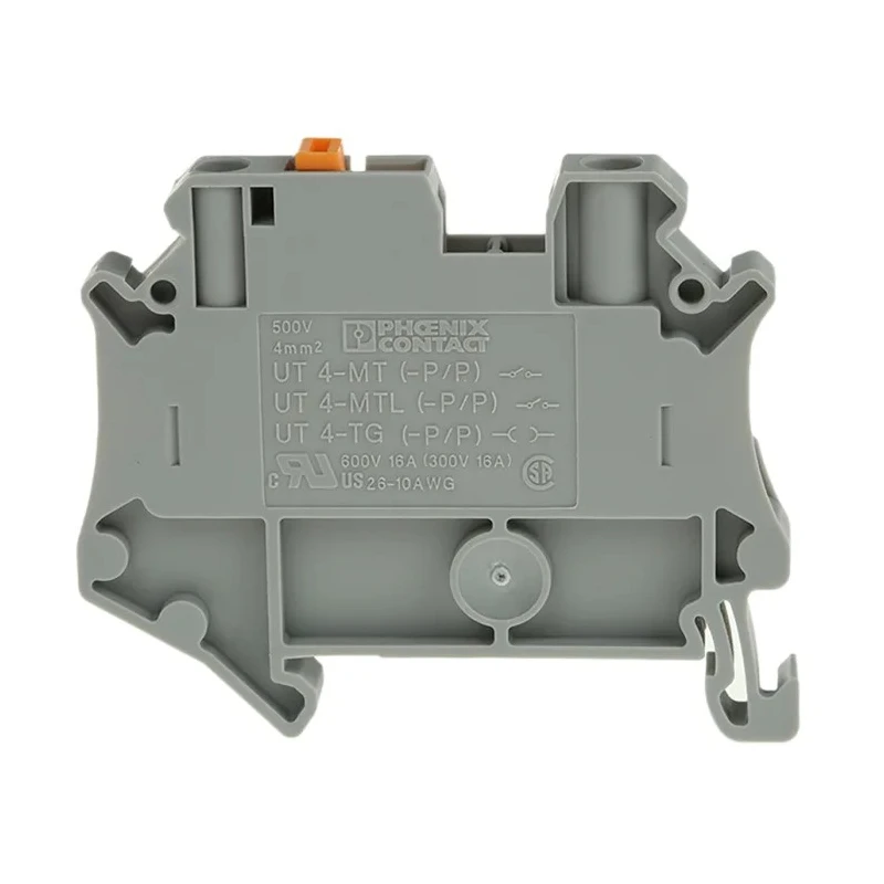 Phoenix Contact Knife Disconnect Terminal Block UT 4-MT Series Grey 0.14mm² to 6 mm², 1-Level, Screw 3046139