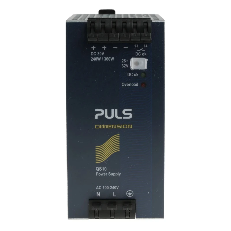 PULS DIMENSION Switched Mode DIN Rail Power Supply 100-240V AC Input 32V DC 8A Output 240W QS10.301
