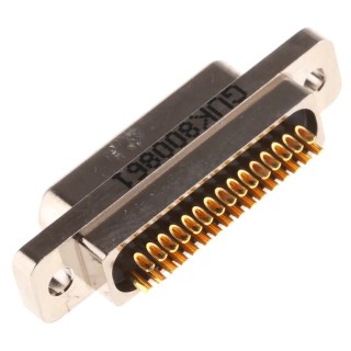Glenair 31 Way Straight Panel Mount Micro-D D-Sub Connector Male MWDM2L-31PSB