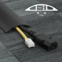RS PRO 9 m Black Cable Cover in Polyvinyl Chloride, 17 mm ID 182-3868