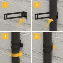 RS PRO Clip Conduit Fitting Galvanised Steel Black Safe-D Conduit Clips 182-3859