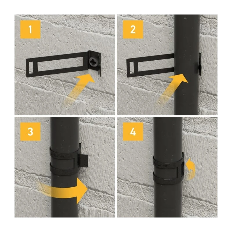 RS PRO Clip Conduit Fitting Galvanised Steel Black Safe-D Conduit Clips 182-3859