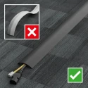 RS PRO 9 m Black Cable Cover in Polyvinyl Chloride, 17 mm ID 182-3868