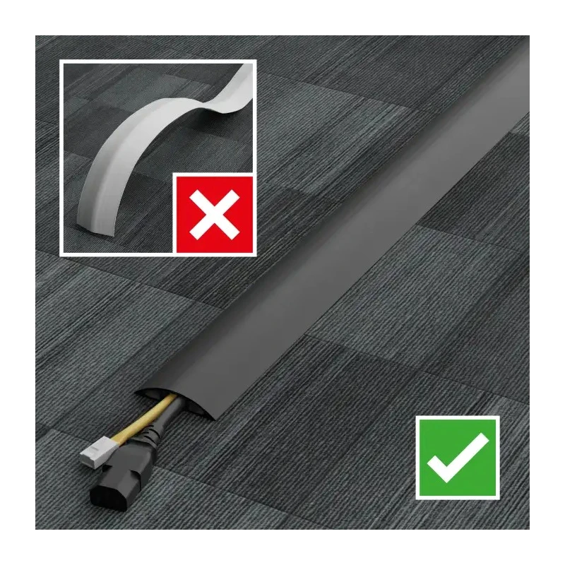 RS PRO 9 m Black Cable Cover in Polyvinyl Chloride, 17 mm ID 182-3868