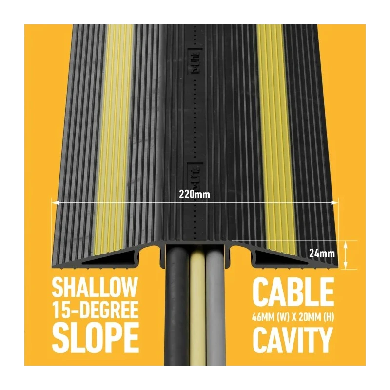 RS PRO 765 mm Black Heavy-Duty Polyurethane Cable Cover 45 mm ID 182-3877