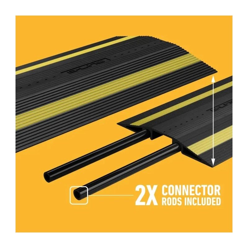 RS PRO 765 mm Black Heavy-Duty Polyurethane Cable Cover 45 mm ID 182-3877