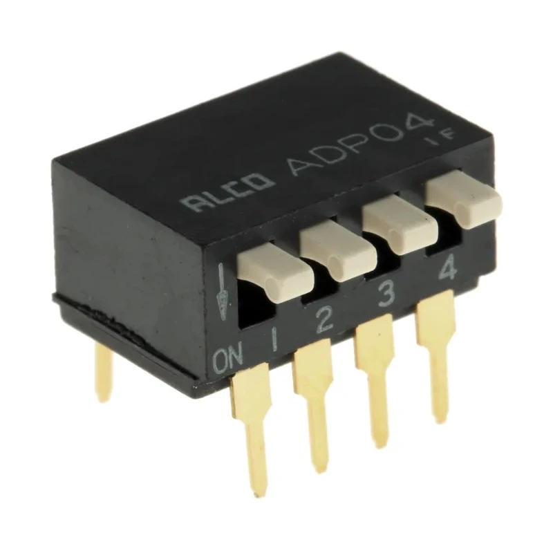 TE Connectivity Rotary Coded DIP Switch with Piano Actuator Through Hole Mount ADP0404