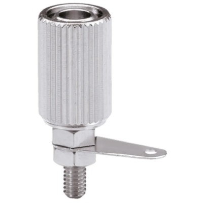 Sato Parts Chrome Female Banana Socket 4 mm Connector Solder Termination 5A T-10