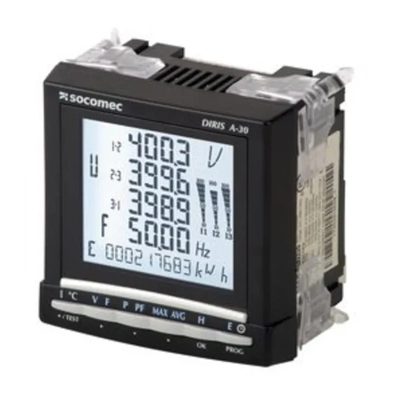 Socomec 3 Phase Digital LCD Backlight Energy Meter 96mm Cutout A41 48250406